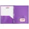 JAM Paper 9.5" x 11" Plastic 2 Pocket School POP Folders with Clasps, 6ct.